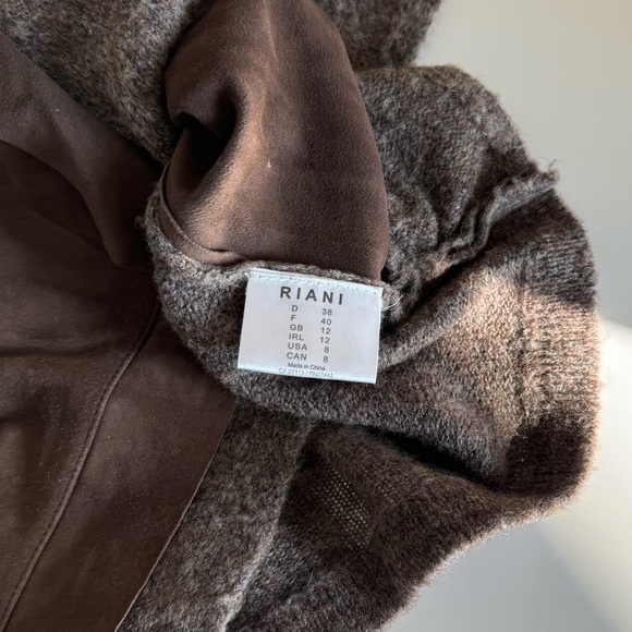 RIANI Goat Suede Wool Cardigan - Picture 7 of 9